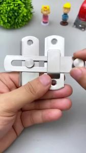Heavy-Duty Stainless Steel Locking Latch – Universal Door Bolt for Bedroom Bathroom & Sliding Doors
