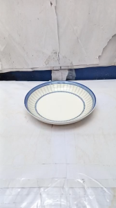 (mua 10c tặng 1c cùng loại) Dĩa sứ tròn hoa xanh 185 dĩa sứ trắng kích thước 16cm