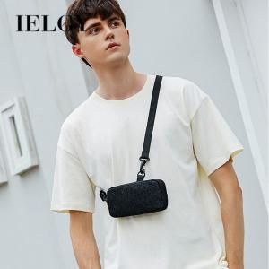 IELGY chest bag mens hanging neck portable mini coin purse bag