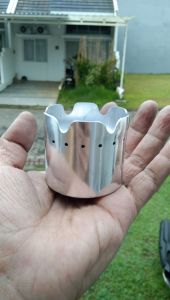 kompor saku spirtus korek camping dan botol aluminium
