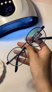 Kacamata Model Oval Frame Besi Lensa Terbaru Minus Photocromic Wanita Pria Ukuran 0.50-6.00