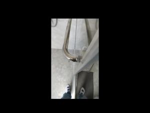 304 Stainless Steel Shower Door Handle 425*225mm Bathroom Glass Door Handle