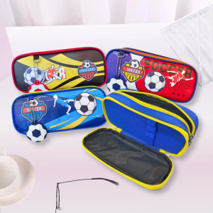 # 8823 / Football Soccer Pencil Case Kotak Pensel / Boy / School / Stationery / Cartoon Design / Goal Soccer Team