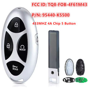 PN 95440-K5500 Aftermarket Smart Remote Key 4+1 Buttons FCC:TQ8-FOB-4F61M43 433MHZ 4A Chip For Hyundai Santa Cruz 2024 2025 2026