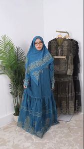 GAMIS SET HIJAB WANITA - LONGDREES MUSLIM TERBARU - BUSANA MUSLIM (BISA COD)