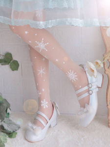 Walala Meow Original Socks Snow Beauty Japanese Style Lolita Stockings Pantyhose Cute Lolita Style Socks Print Women