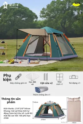JIBUZHE | Lều cắm trại ngoài trời loại dày chống gió tự động gấp gọn tiện lợi