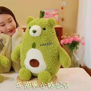 25-50cm Plush Toy Cute Avocado Bear Doll Comfortable Soft Sleeping Pillow Cushion Girls Baby Doll Toys Home Decor Birthday Gift