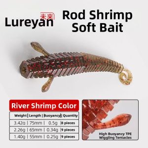 LureBetter | Black Pond Perch Bass Crayfish Soft Lure Floating