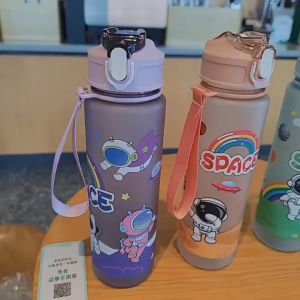 Botol Minum Anak Dan Dewasa Kapasitas 800ml Sedotan Lembut Motif Astronot