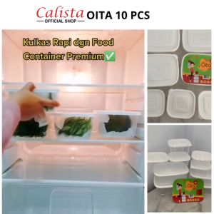 【CALISTA】OITA SET 20 PCS FOOD CONTAINER WADAH PENYIMPANAN KULKAS FOOD PREPARATION BOX ORGANIZER TOPLES SET