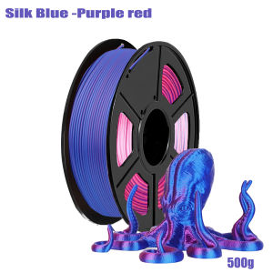 3D Printer Filament Dual Color Silk PLA Filament 1.75mm Shiny Color Change 4 x 250g Spools for FDM Printers