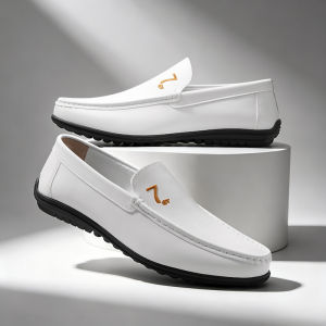 NUDANLAI | White Leisure Loafers