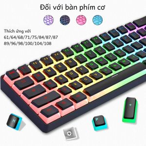 129 Phím Pudding Keycaps Bộ PBT Double Shot RGB Cho 61-108 Phím Bàn Phím Cơ Chơi Game Tương Thích Với Nhiều Kích Cỡ Khác Nhau
