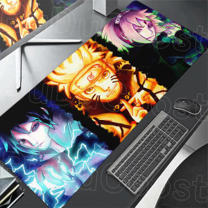 Bandai | Kawaii Sakura Uzumaki Sasuke Computer Office Anti-slip Mousepad 900x400mm Gamer Keyboard Mausepad XXL Anime Naruto Rubber Carpet