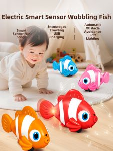 KAKABEIER | Electric Self-obstacle Avoiding Clowfish Swing Crawling Guidance Toy