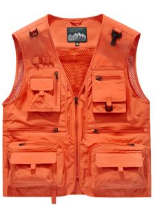 Womens Multifunctional Vest with Multiple Pockets Breathable Mesh Foldable Sleeveless Jacket for Outdoor Photography Hiking
