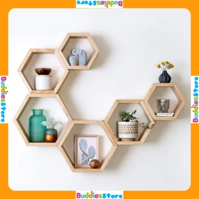 [COD] RAK DINDING HEXAGONAL WARNA RAK DINDING SEGI ENAM MINIMALIS DEKORASI RUMAH