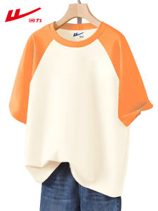 Warrior | Cotton Color Block Raglan T-shirt Summer Dopamine