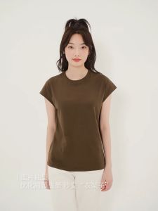 Giordano áo thun tay ngắn liền nam chất liệu cotton 100% cổ tròn đơn sắc dệt kim Free Shipping 13323309