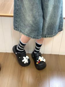 รองเท้าแตะ EVA แบบสวมสำหรับผู้หญิงในช่วงฤดูร้อนปี 2025 ส้นหนาเพื่อความสูงขึ้น รองเท้าแตะชายหาดแบบสวมสบายสำหรับเดินทาง รองเท้าสวมสบาย