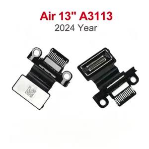 Original USB‑C Type‑C Charging Jack Flex Cable For MacBook Air M3 A3113 A3114 2024 Laptop Repair Spare Parts