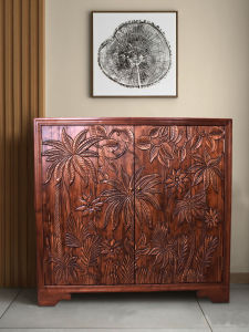 Solid Wooden Retro Affordable Luxury Home Living Room Home Door Large Capacity Elm Shoe Cabinet Simple Modern Storage Cabinet