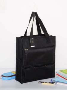 กระเป๋าใส่เอกสาร Oxford Cloth ความจุขนาดใหญ่สำหรับนักเรียนมัธยมปลาย กระเป๋าใส่หนังสือหลายชั้น กระเป๋าใส่หนังสือ กระเป๋าใส่เอกสาร กระเป๋าสะพายไหล่แบบยูนิเซ็กซ์