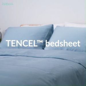 KAPAS LIVING | Flat Sheet | Tencel | Sustainable Fibers | Silky Soft | No Garter | Queen & King