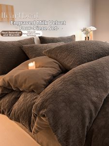 Kiss Dear | Winter Flannel Coral Fleece Bed Set