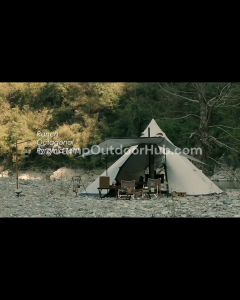 Naturehike RANCH Pyramid Tent Portable Lightweight 5-8 Persons Premium Octagonal Family Shelter With Skirt Camping Tent Glamping 150D Oxford Cloth Waterproof Optional Mat Groundsheet Add on