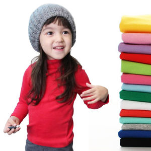 Áo Thun Cổ Cao Tay Dài Màu Kẹo Rainbow Bus Thu Đông Cho Bé Trai Và Bé Gái Màu Trắng Nguyên Chất Cotton Pha Lanh Polyester