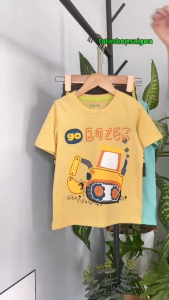 [11 đến 38kg] Đồ bộ bé trai size đại cotton xuất mặc mát khủng long xe monter cá mập T308