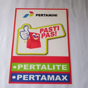 Stiker Vinyl Jualan Bensin Tahan Air dan Panas matahari