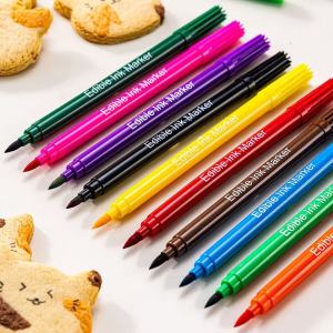 10pcs Dual Tip Food Coloring Edible Pen for Cookies Fondant & Dessert DIY FoodGrade Decorating Pen