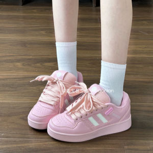 Sakura Pink Thick Bottom Slip-On Shoes Womens Casual Spring New Style Student Versatile Leisure Bread Shoes Korean Version