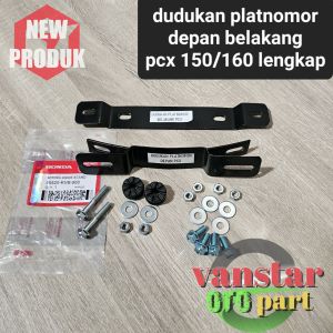 dudukan plat nomor pcx 150 pcx 160 DEPAN BELAKANG komplit