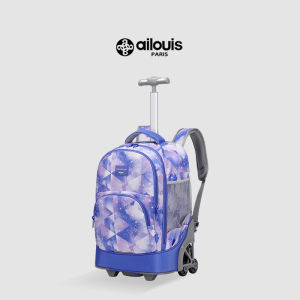 Climbable 3-Wheel Roller Backpack for Children Students