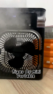 Mebellon Kipas Angin AC Mini 3 Speed Nano Spray 600 ML Pendingin Ruangan LED Air Cooler Fan