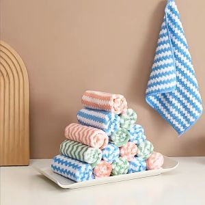 12PCS SET. Absorbent Microfiber Kitchen Hangable Dish Cloth Cleaning Kitchen Towel Tools