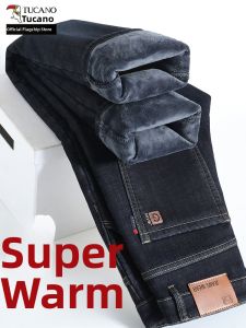 TUCANO | Padded Thermal Jean Trousers for Middle-aged and Elderly Men