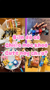 Móc khóa Pokemon vịt động vật bằng silicon thạch cao siêu dễ thương làm quà tặng phụ kiện balo túi xách