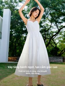 INMAN | Đầm V-Neck A-Line Dây Nơ Ép Eo Cho Khu Nghỉ Dưỡng