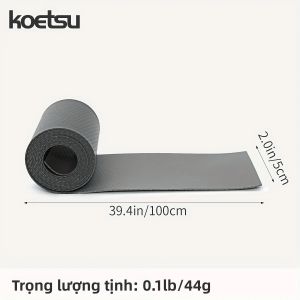 Miếng Vá Sửa Chữa Thuyền Kayak Ván Chèo Xuồng Hơi Thuyền Bơm Hơi KOETSU Hai Mặt Bằng Lưới PVC 0.7mm 2 Inch X 3.94 Inch Màu Đen Lưới Giữa