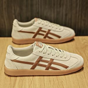 MINGTI | Giày Thể Thao Da Thông Khí Phong Cách Retro Mùa Thu cho Nam