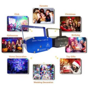 Multi Pattern Mini Laser Star Design DJ Disco Light Sound Control Dance Lamp