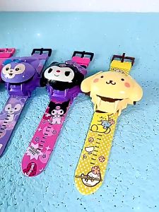 Đồng hồ điện tử cho bé đồ chơi đồng hồ chiếu hình dễ thương nắp lật đèn chiếu 24 hình