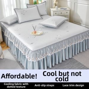 NAIYOUCHENG | Princess Style Lace Edged Bed Cover Set