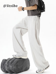 VESIBO | Quick Drying Imitation Icy Silk Drop Feel Casual Pants