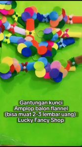 GANTUNGAN KUNCI AMPLOP STICK BALON FLANEL ISI 12 PCS LEBARAN KONDANGAN FLANNEL TERMURAH